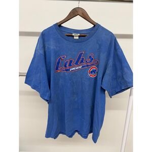 Vintage Lee Sport Chicago Cubs T Shirt Faded Blue size XL